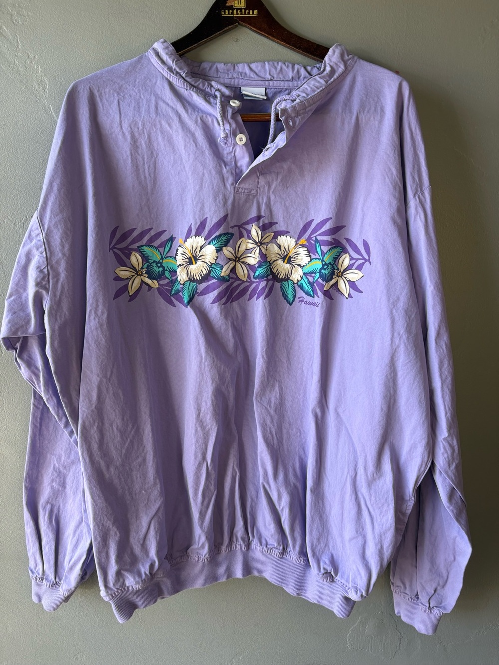 Crazy Shirts Tropical Florals Lavender Dyed Pullover - Size XXL